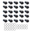 25Pcs Rotary Switch Knob 2 Position Self Locking Square Selector