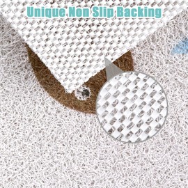 Shower Mat Bath Mat Non Slip Anti Mould Bathroom Bath Mat for Inside Bath, Soft PVC Loofah Shower Mat for Inside Shower with Excellent Permeability, Dirt-resistant, Cuttable (60 x 60 cm, Fish)