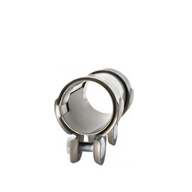 Double Clamp Exhaust Clamp Stainless Steel Pipe Connector Diameter 45 50 55 mm Universal Corrosion Resistant Exhaust Pipe Clamp for Exhaust Pipe with 45 50 55 mm Diameter (45 mm)