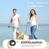 Multi-Function Leather Dog Leash 8 ft,Hands Free Dog Leash,Double Dog