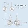LANBEIDE Sterling Silver Leverback Hoop Earrings for Women