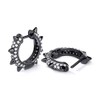 GNOCE "ROCK & ROLL" Earrings Hoop 925 Sterling Silver Mohawk