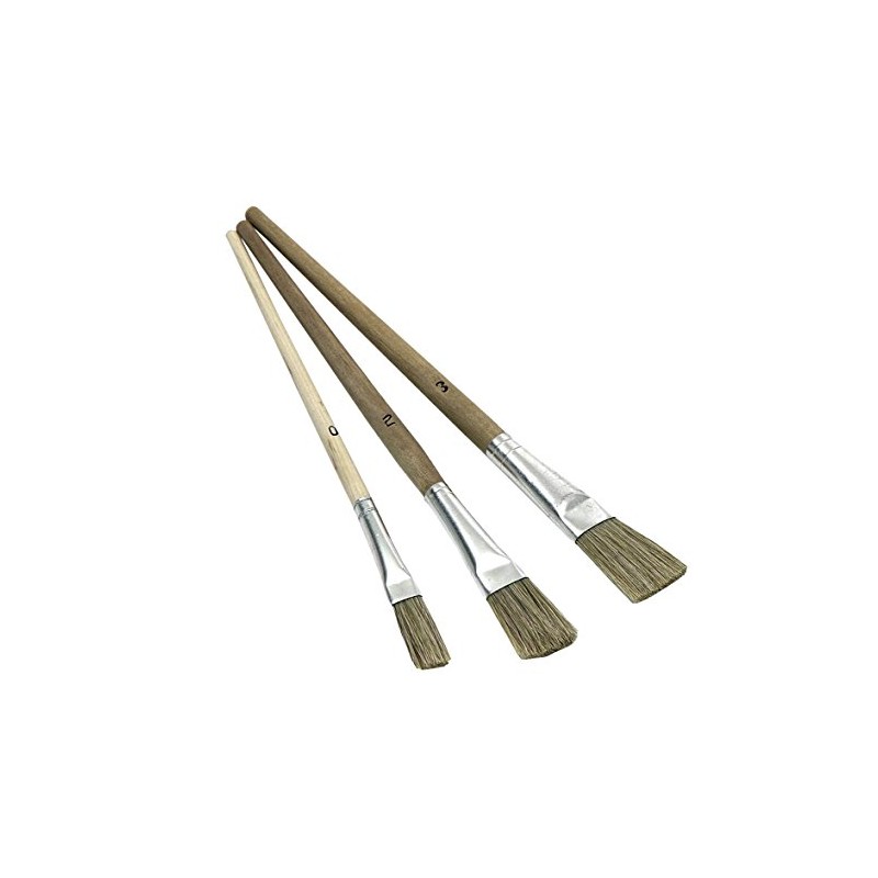 Nölle 1059293 Enamel Varnish Brush, Beige, Size 0/2/3 Set of