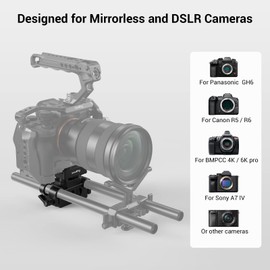 SMALLRIG Universal 15mm Rail Support System with 15mm Rod Clamp and Quick Release Plate - 2272