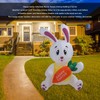 59.8in Inflatable Happy Easter Bunny Decoration Inflatable Rabbit Sitting Holding