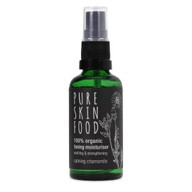 Pure Skin Food Organic Toning Moisturiser Calming Chamomile | Soothes Dry, Irritated Skin | Especially for Rashes & Acne | 100% Organic Certified Ingredients & Vegan | 50 ml