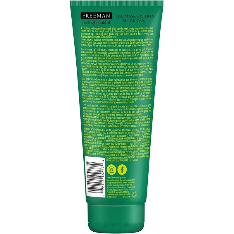 Freeman Cucumber Facial Peel-off Mask - 6 Oz (pack Of