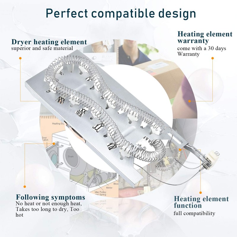 3387747 Dryer Heating Element Assembly by Beaquicy - Replacement for