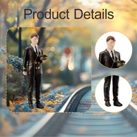 F Fityle 1/64 Scale Miniature Figure Micro Landscape Decor, Uniform Man Decoration Collectibles, Photography Prop Mini People Figurine, Style B