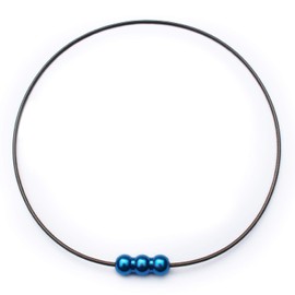 Elg Synapse Necklace SPACY Spacy Sports Necklace (Gunmet x Gran Blue) Size (19.3 inches (49 cm)
