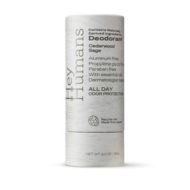 Hey Humans Cedarwood Sage Deodorant Contains Naturally Derived Ingredients in 99% Plastic Free Packaging - Pack: 3 Pack