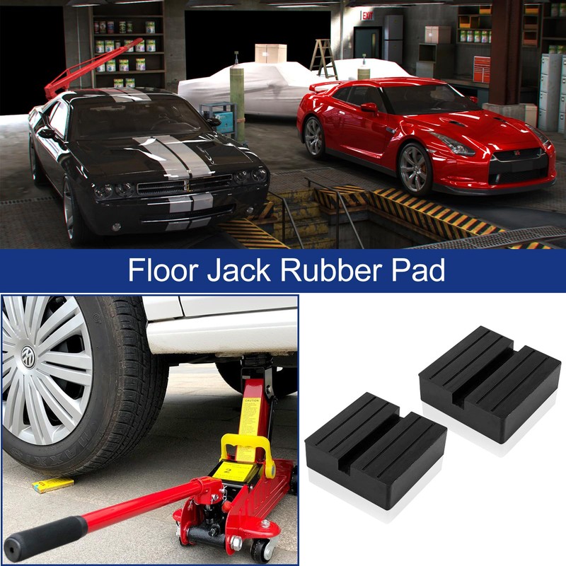 Pack of 2 Car Jack Rubber Pads, Rubber Blocks, 75