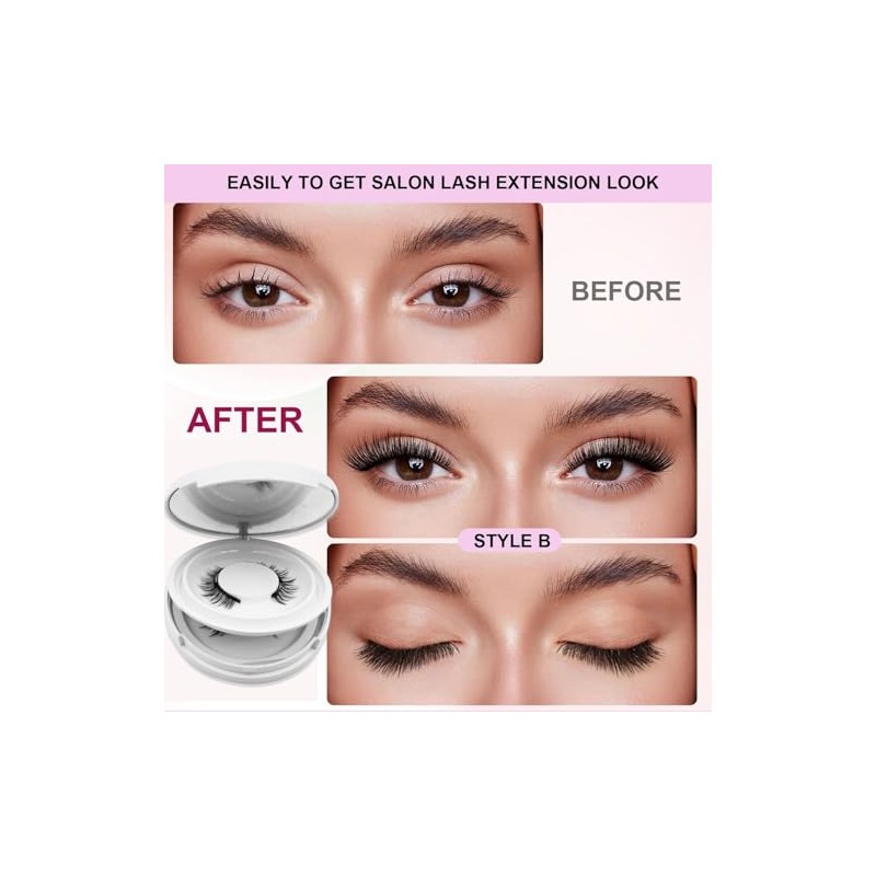 Pestañas Magnéticas Reutilizables con applicatore | Aspecto natural, no necesitan