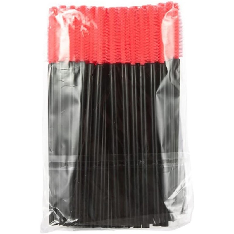 Cepillos para pestañas, 50PCS/PACK Cepillo de pestañas de silicona desechable