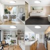 CHARYJOD LED Flush Mount Ceiling Light Fixture 12Inch, 24W Flat