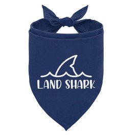 Land Shark Dog Bandana, Heavy Chewer Dog Bandana, Shark Pet Scarf Accessories for Small Medium Dogs Cats Photo Prop, Funny Cute Dark Blue Dogs Triangle Scarf