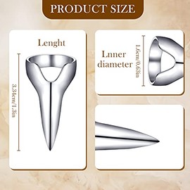 Jadive 6 Pieces Metal Hair Parting & Sectioning Rings Stitch Braid Tool Finger Retro Hair Extensions Tools for Women, Halloween Cosplay, Salon Use