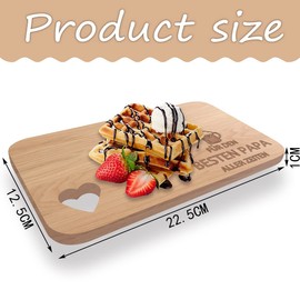 Wooden Breakfast Board, Wooden Board with Engraving, Breakfast Board with Heart Cutout, Gifts for Dad, Gift Men, Father's Day Gifts Ideas