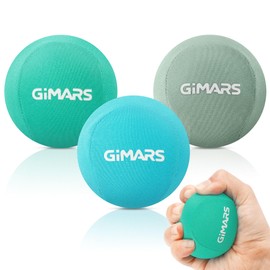 Gimars Pack of 3 Kneading Ball Hand Training Anti-Stress Ball with 3 Strengths Kneading Ball for Hands with 3 Pressure Levels Anti Stress Balls Therapy Stress Ball for Stress Relief (3, Lake Blue + Deep Green + Sea Green)