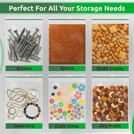 NCS35® 100 Clear Ziplock Grip Seal Bags 100mm x 100mm Transparent Resealable and Resuable Plastic Bags for Food Storage, Jewellery, Crafts, Hardware, Travel, Packaging, Coins & More