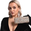 Boutique De FGG Bling Flower Crystal Clutch Evening Bags for
