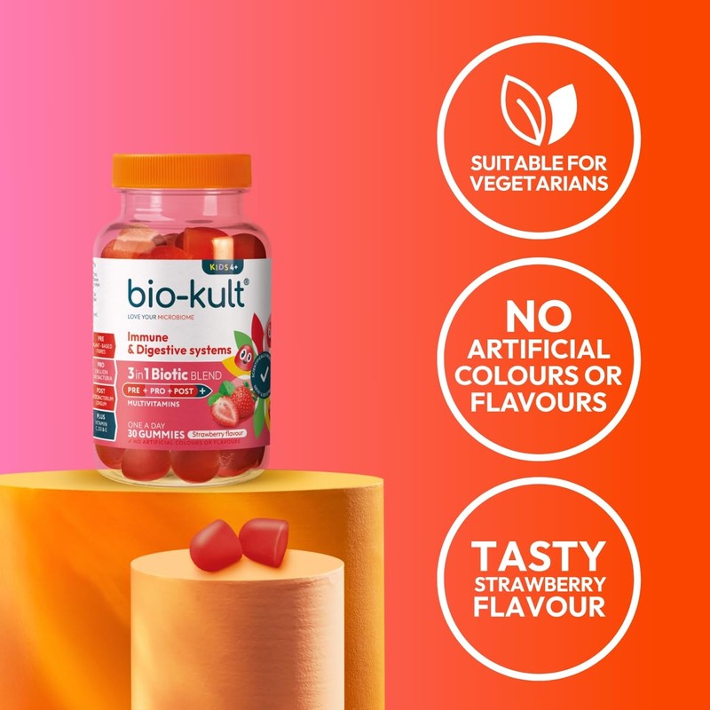 Bio-Kult 3in1 Biotic Blend Probiotic Gummy with Multivitamins, for Kids