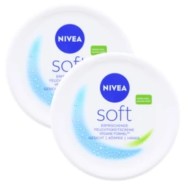 2 x NIVEA Soft Erfrischende Feuchtigkeitscreme je 375ml 48h Gesicht Körper Hände