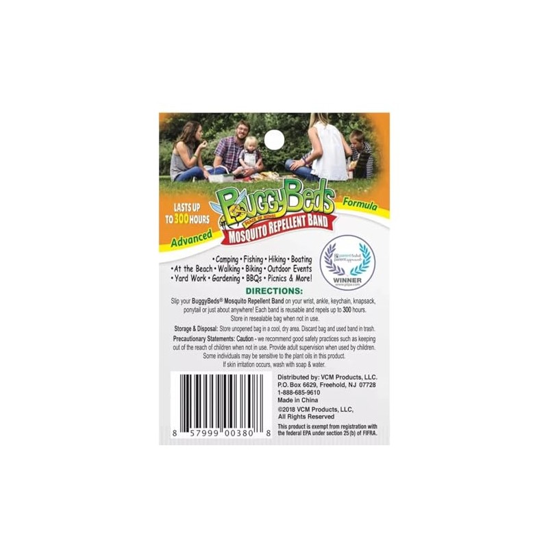 BuggyBands Mosquito Repellent Band! Advanced Formula Child Friendly/DEET Free FOURMULA/ONE