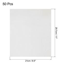 sourcing map 50 Pack Toner Reactive Foil,Deco Foil Transfer Sheets 8.5"x11" A4 Hot Foil Paper for Laser Printer Scrapbooking Heat Transfer DIY Craft,Silver