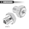 X AUTOHAUX M16 1.5 Oil Pressure Sensor Adapter, for GM