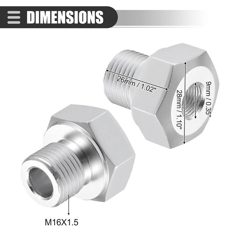 X AUTOHAUX M16 1.5 Oil Pressure Sensor Adapter, for GM