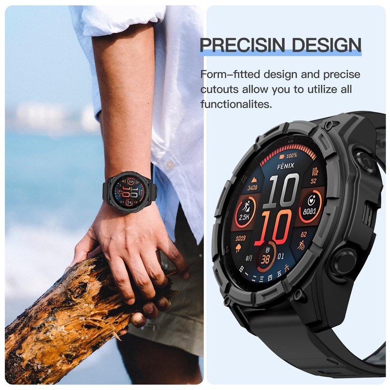 OVERSTEP Case Cover Compatible with Garmin Fenix 8 51mm Solar,Soft