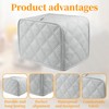 1-Pack 2 slice Toaster Cover, Polyester Fabric Quilted Two Slice