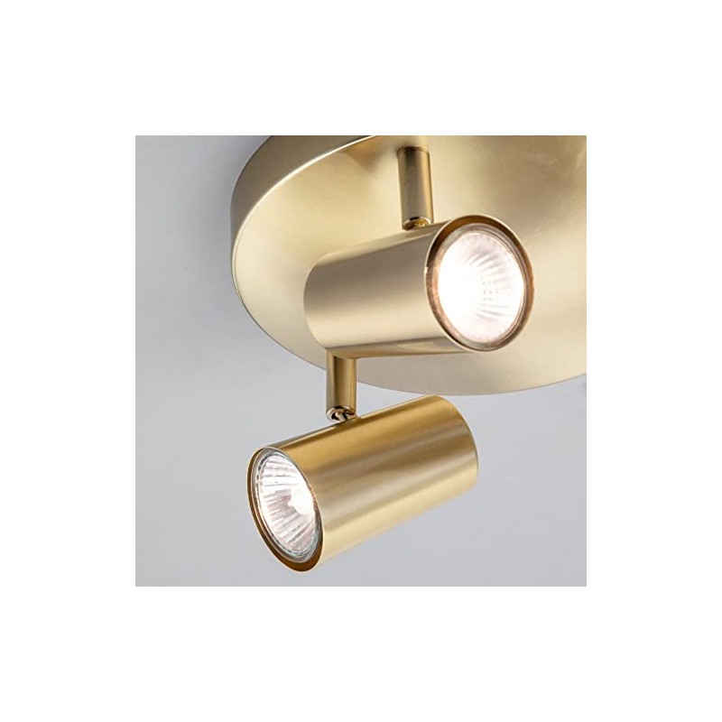 LITECRAFT Chobham Spotlight Plate Adjustable GU10 Ceiling 3 Light -