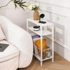Yoobure Narrow Side Table with Storage Basket, Small End Table