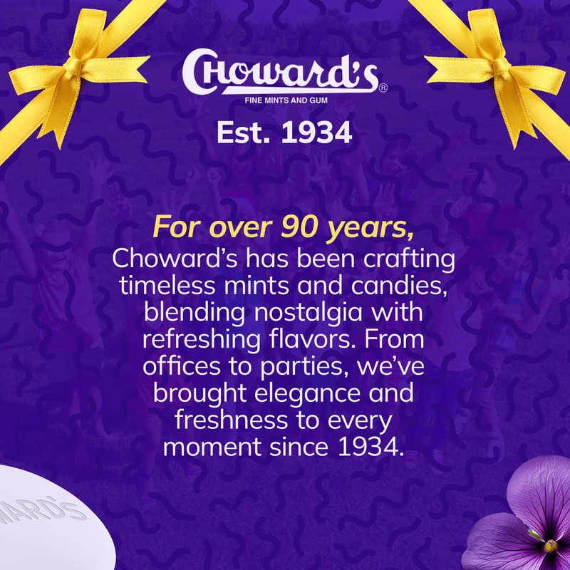 Choward's Violet Mints Candy Bag | Bold Aromatic Flavor |