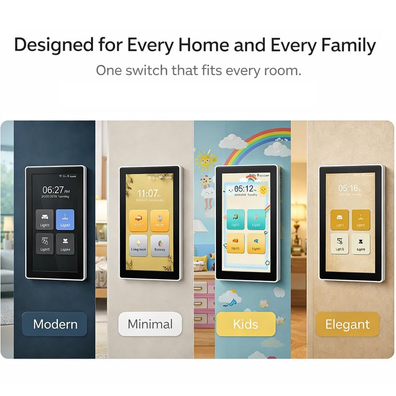 LANBON L10 Large LCD Smart Light Switch, Custom Display &