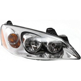KarParts360 For Pontiac G6 2005 06 07 08 09 2010 Headlight Assembly Passenger Side | w/Amber Lens | Replacement For GM2503255 | 20821144