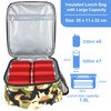 IWTTWY Insulated Lunch Bag Camo Cooler Bag Portable Carrying Lunch