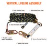 Happybuy Vertical Lifeline Assembly - 25' x 0.55'' Fall Protection