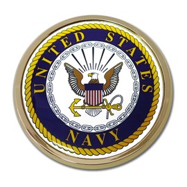 United States Navy USN Seal Gold Plated Premium Metal Auto Car Truck Emblem