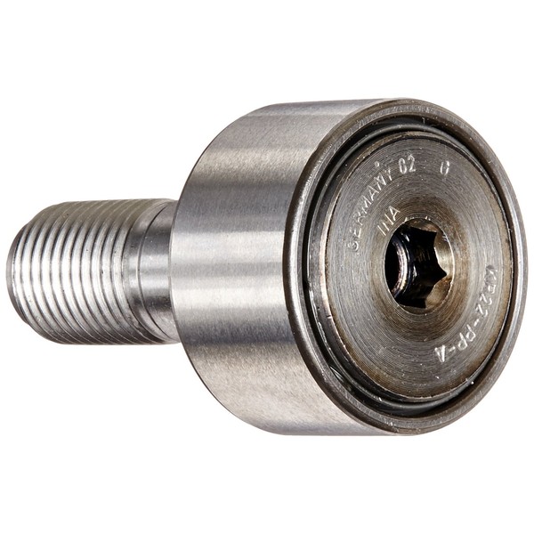 INA KR22PP Cam Follower, Stud Type, Sealed, Metric, Steel, 22mm
