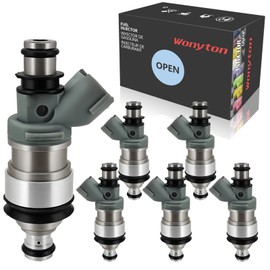 Wonyton 23250-62030 Set of 6 Fuel Injectors Nozzle Fit for Toyota T100 3.4L Tacoma 4Runner Tacoma 3.4L for Lexus ES300 Camry 3.0L 23209-62030 842-12183 FJ180