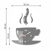 Modern Kitchen Wall Clock, Cup