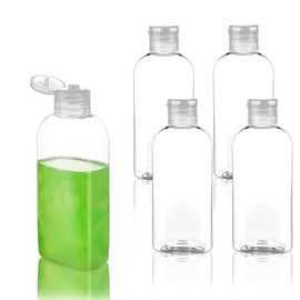 Kitchen GIMS Travel Size Containers Plastic Travel Bottles for Toiletries Leak Proof Squeeze Bottle with Flip Cap TSA Approved 3.4oz/100ml Small Bottles for Liquids, Shampoo & Lotion (5 Pack)