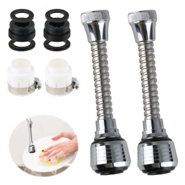 Set of 2 360° Rotating Tap Attachment - Tap Extension, Aerator, Water-Saving, for Kitchen and Bathroom
