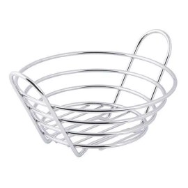 Aleissi Canasto De Pan Redondo Acero De Lujo Tela Removible