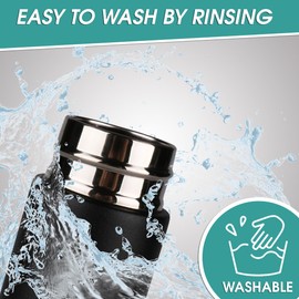 LIVEMUG Pocket Spittoon for Chewing Tobacco 4 Oz | Stainless Steel Portable Spit Cup, Dip Spitting Accessories | Wide Mouth Spill Resistant Spitter Jug with Lid | Travel Spitune, Black