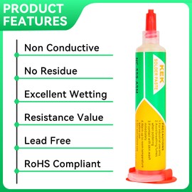 No Clean Soldering Flux Paste & Solder Wick, Solder Flux for Electronics Soldering 10cc*2, 10Ft Desoldering Wick Braid Remover Solder, Lead Free Solder Wire for Soldering and DIY 0.8mm (50g)