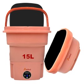 Portable washing machine clothes washer laundry machine clothes washing machine washing portable machine laundry machine washer mini washing machine mini laundry machine clothes washer (Peach,15L)